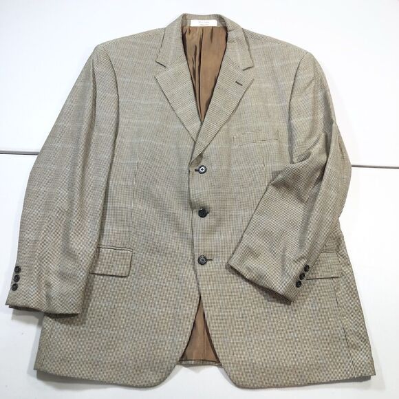 John W Nordstrom Loro Piana Cashmere, Silk Houndstooth Men's Blazer 48R Canada - Picture 1 of 11